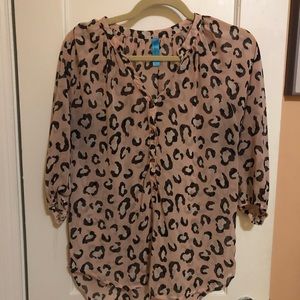 Francesca’s Pink Leopard Top